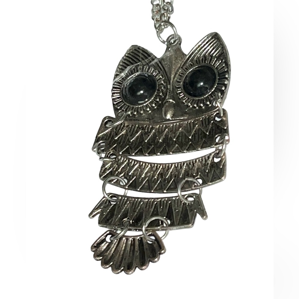 Brand new in bag big owl  necklace and includes happies
